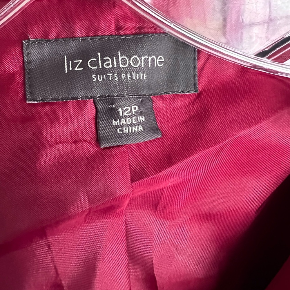 Liz Claiborne Bright Fuchsia Cropped Blazer - Picture 3 of 3